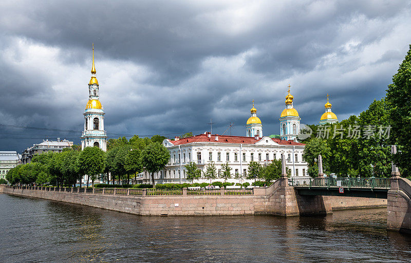 Nikolsky Marine肃穆或圣尼古拉斯大教堂，圣彼得堡，俄罗斯